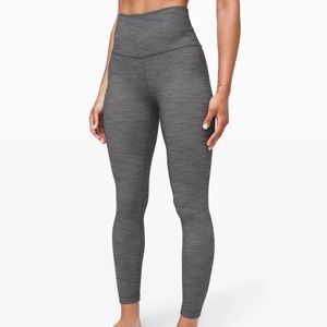 Heathered Grey lululemon aligns 28”
